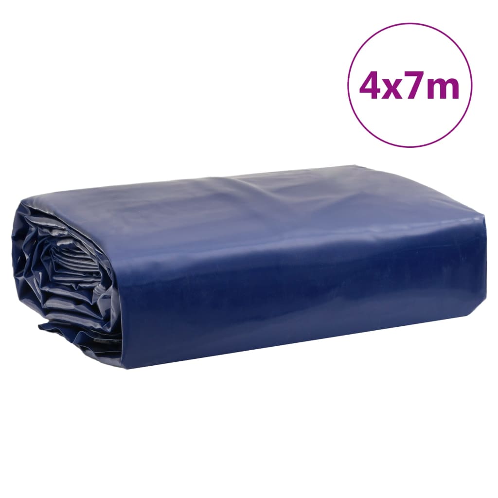 vidaXL brezenta pārklājs, zils, 4x7 m, 650 g/m²