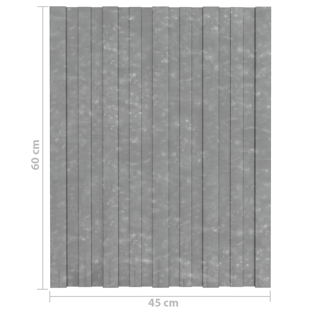 vidaXL jumta paneļi, 36 gab., cinkots tērauds, sudraba krāsa, 60x45 cm
