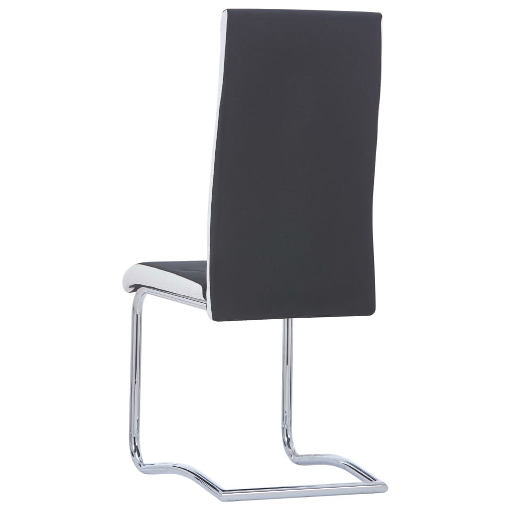 vidaXL konsoles virtuves krēsli, 2 gab., melns audums