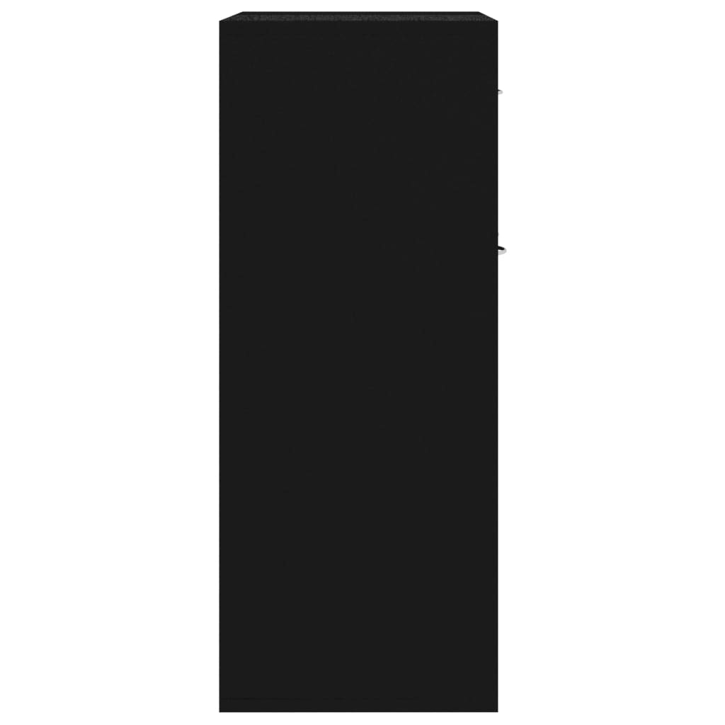 vidaXL kumode, melna, 60x30x75 cm, kokskaidu plātne