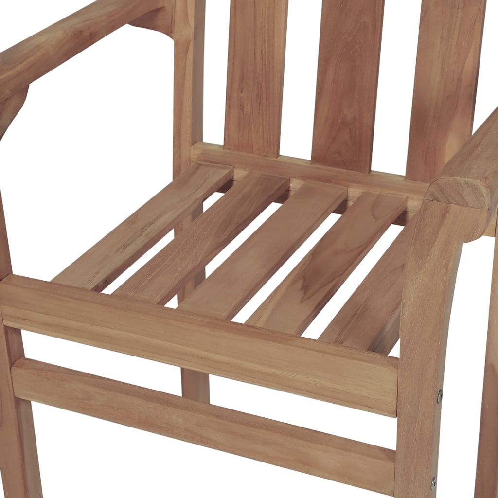 vidaXL dārza krēsli, 2 gab., vīnsarkani matrači, masīvs tīkkoks