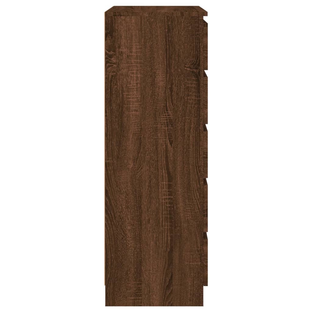 vidaXL atvilktņu plaukts, ozolkoka, 60x36x103 cm, inženierijas koks