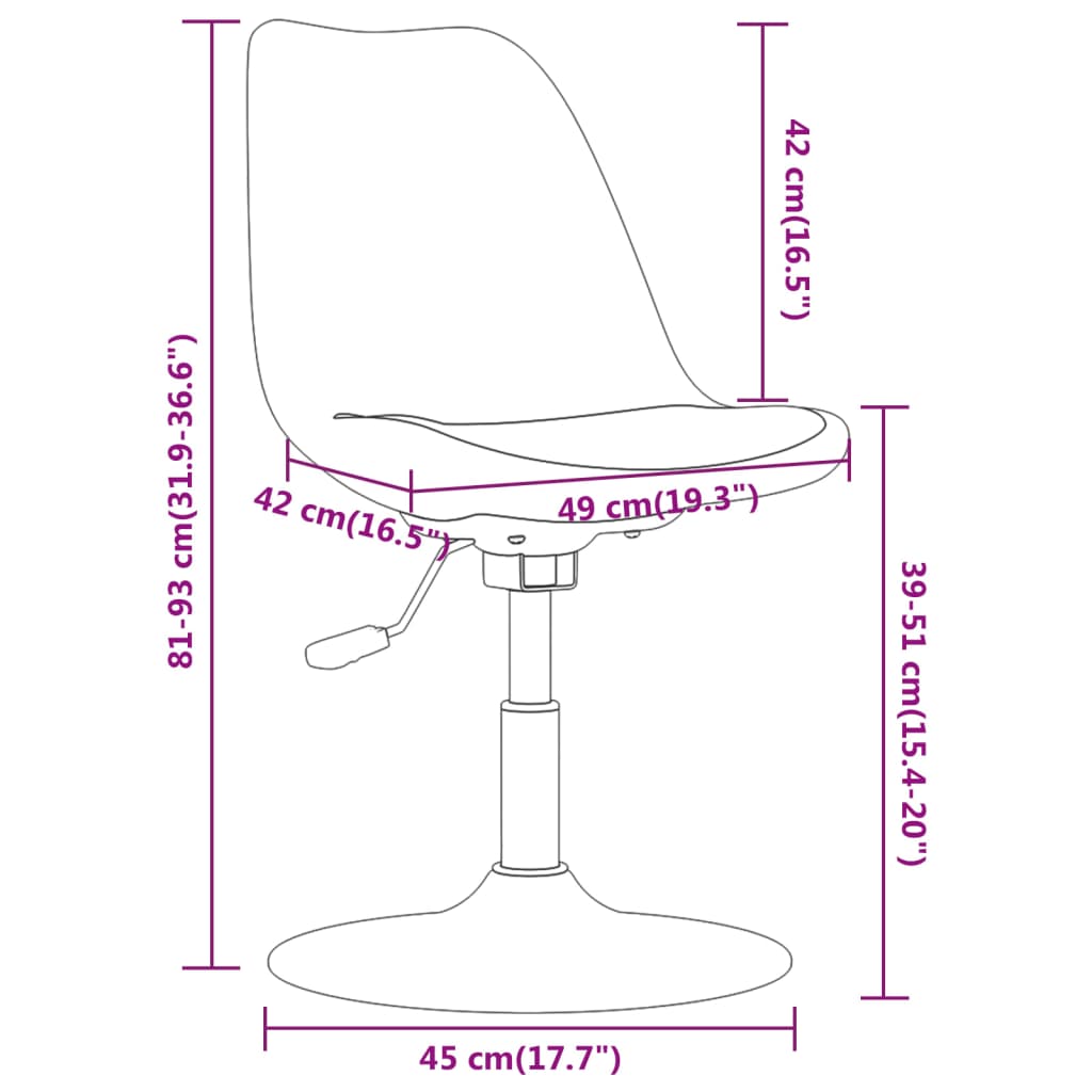 vidaXL grozāmi virtuves krēsli, 2 gab., brūns audums
