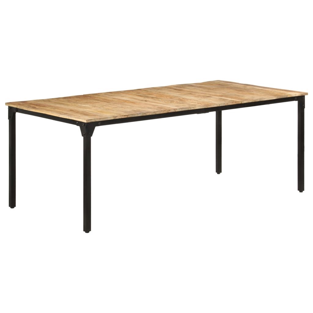 vidaXL virtuves galds, 200x100x76 cm, neapstrādāts mango koks