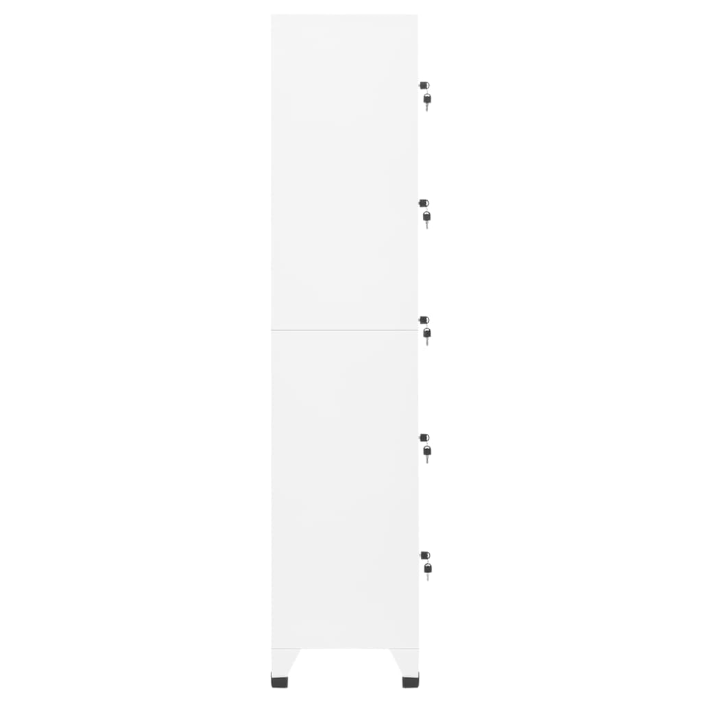 vidaXL ģērbtuves skapis, balts, 38x40x180 cm, tērauds