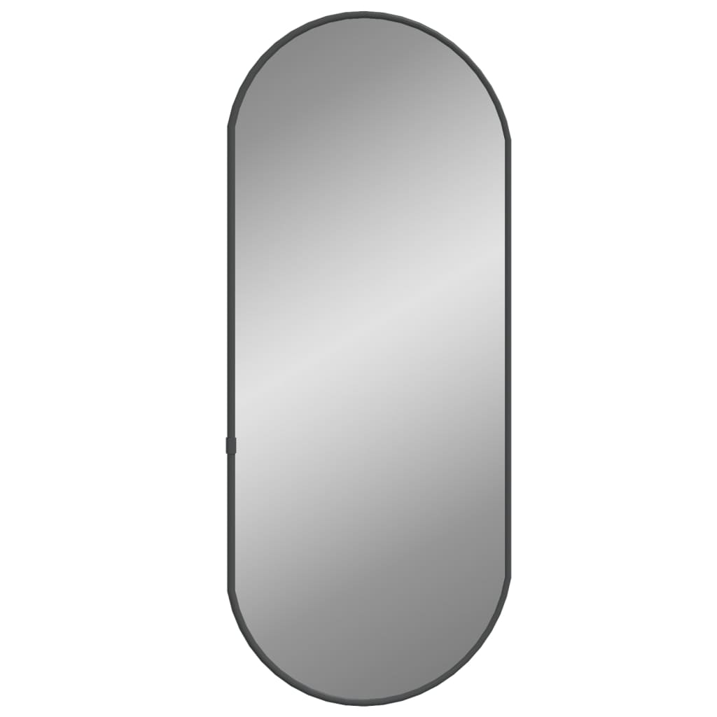 vidaXL sienas spogulis, melns, 60x25 cm, ovāls
