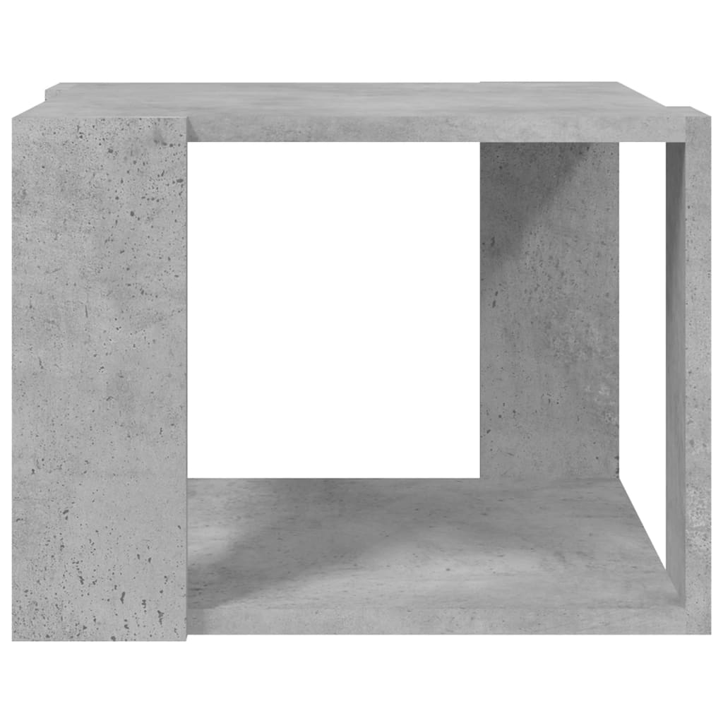 vidaXL kafijas galdiņš, betona pelēks, 40x40x30 cm, inženierijas koks