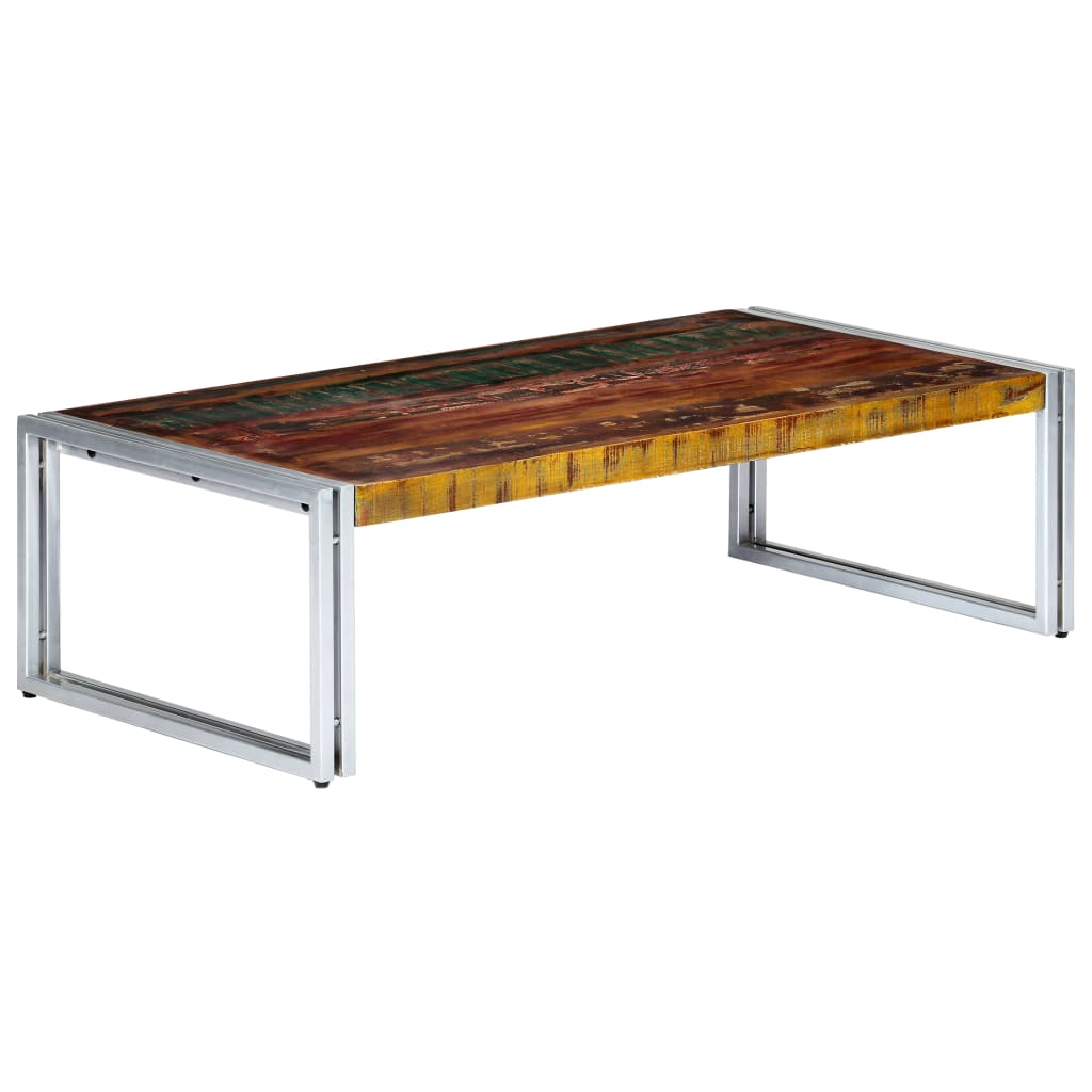 vidaXL kafijas galdiņš, 120x60x35 cm, pārstrādāts masīvkoks