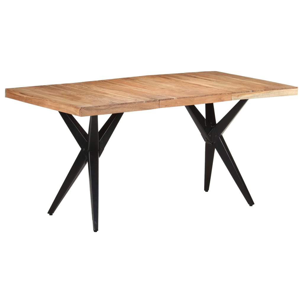 vidaXL virtuves galds, 160x80x76 cm, akācijas masīvkoks
