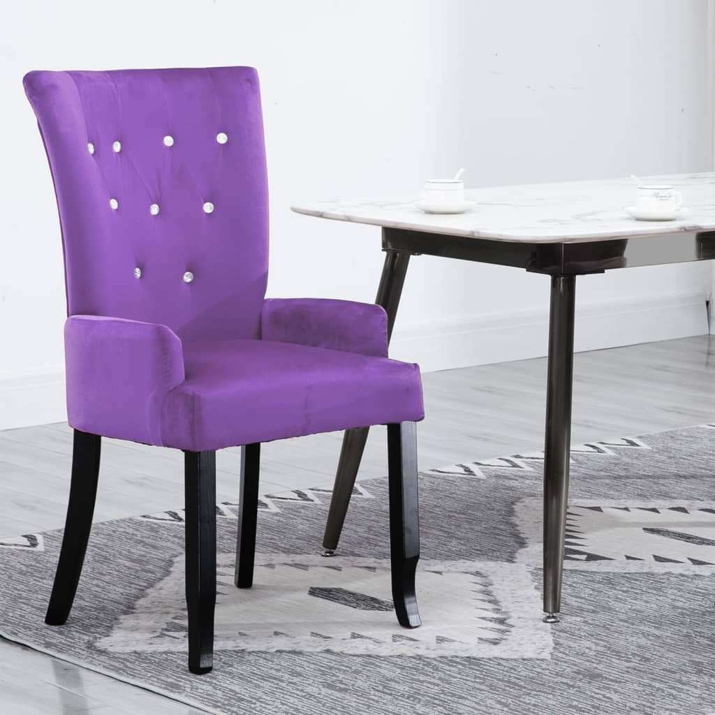 vidaXL atpūtas krēsls, violets samts