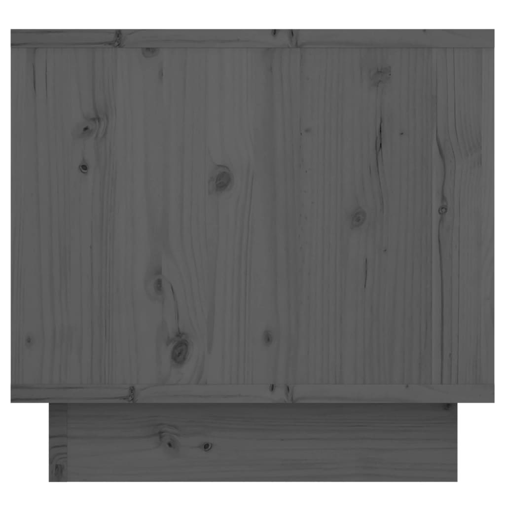 vidaXL naktsskapītis, pelēks, 35x34x32 cm, priedes masīvkoks