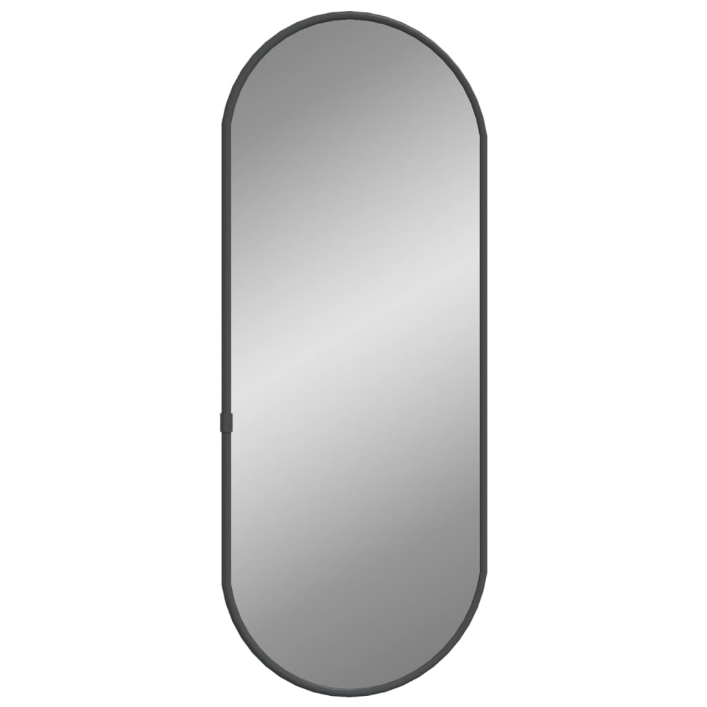 vidaXL sienas spogulis, melns, 50x20 cm, ovāls