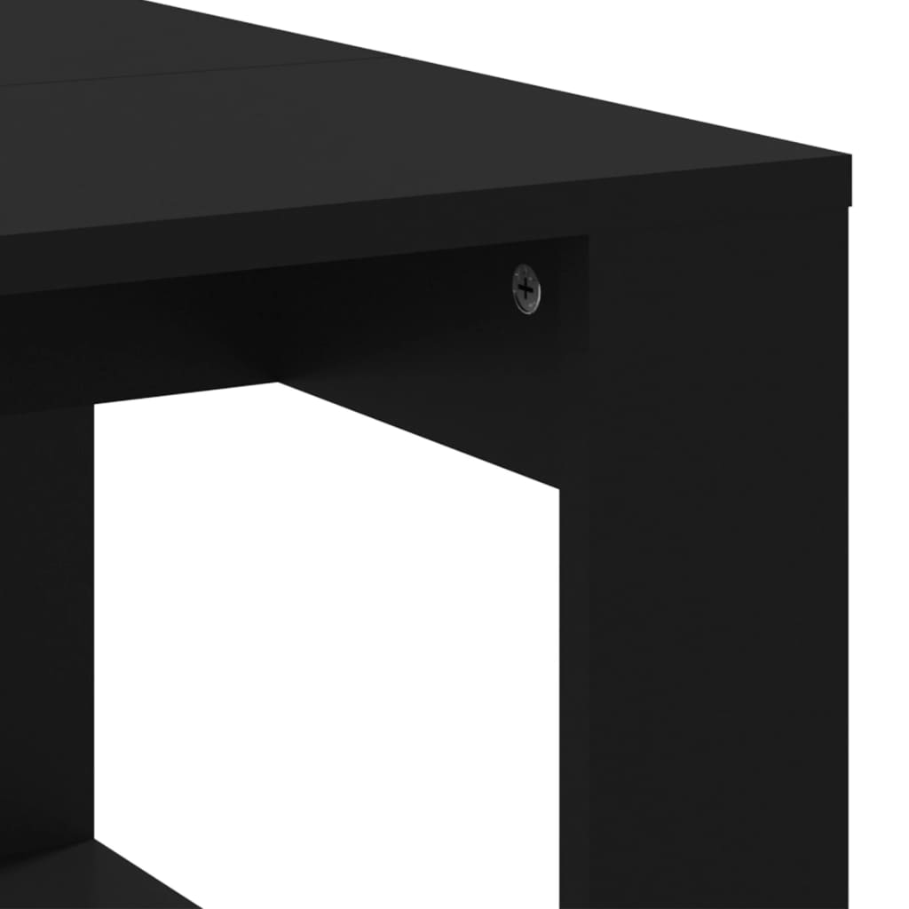 vidaXL kafijas galdiņš, melns, 102x50x35 cm, inženierijas koks