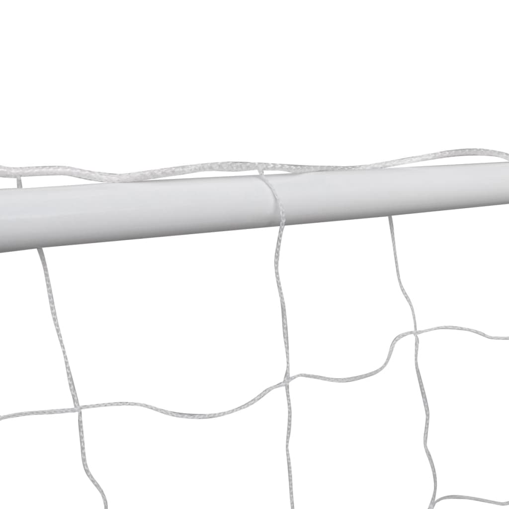 vidaXL futbola vārti ar tīklu, 182x61x122 cm, tērauds, balti