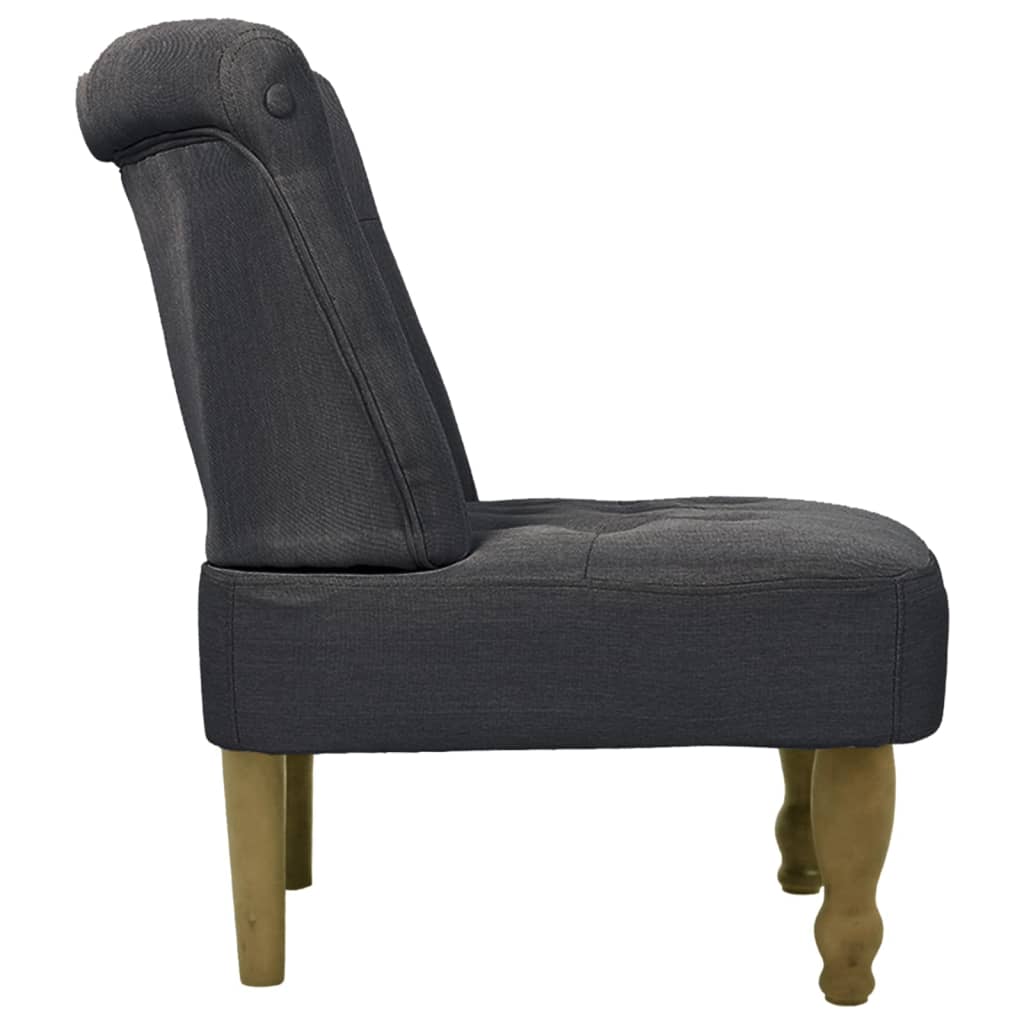 vidaXL franču stila atzveltnes krēsls, pelēks audums