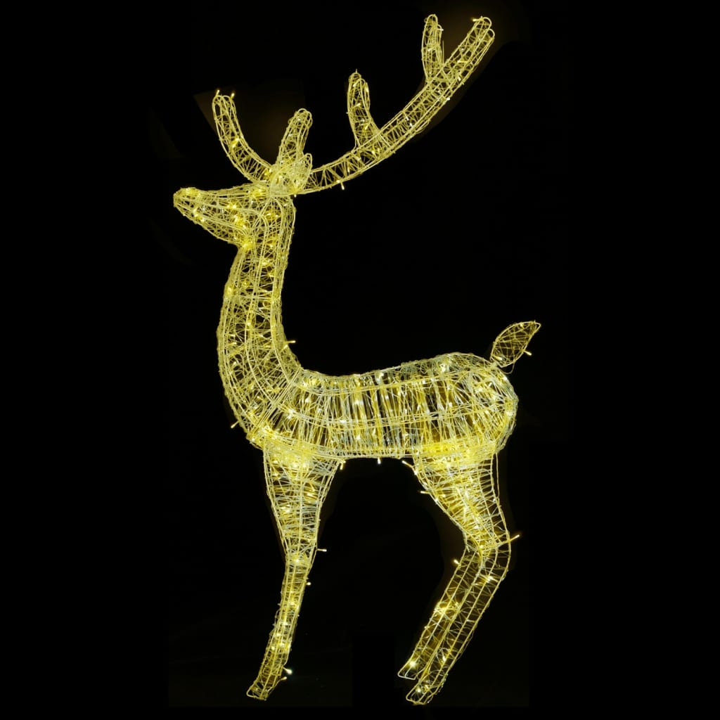 vidaXL ziemeļbriežu dekorācijas, 2 gab., 250 LED, 180 cm, akrils, XXL