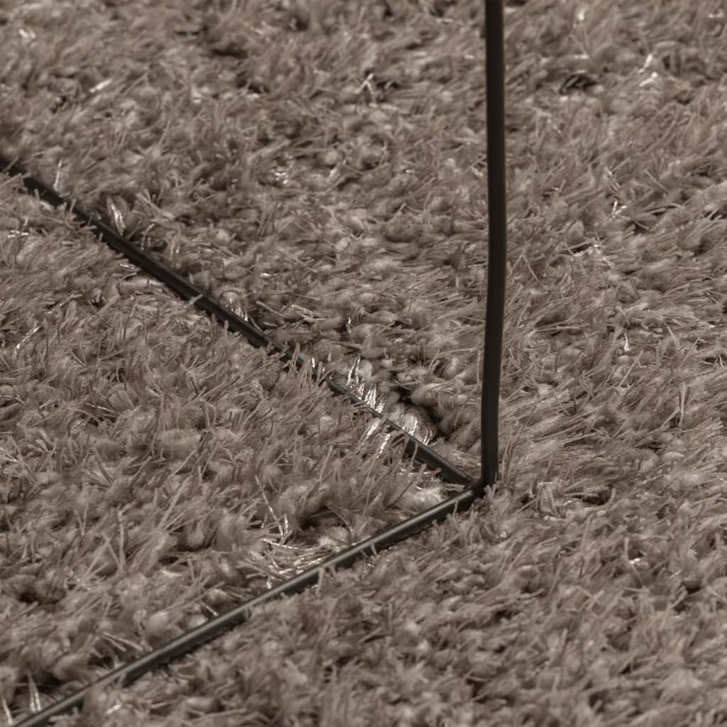 vidaXL paklājs ISTAN, gara spalva, spīdīgi pelēks, 120x170 cm
