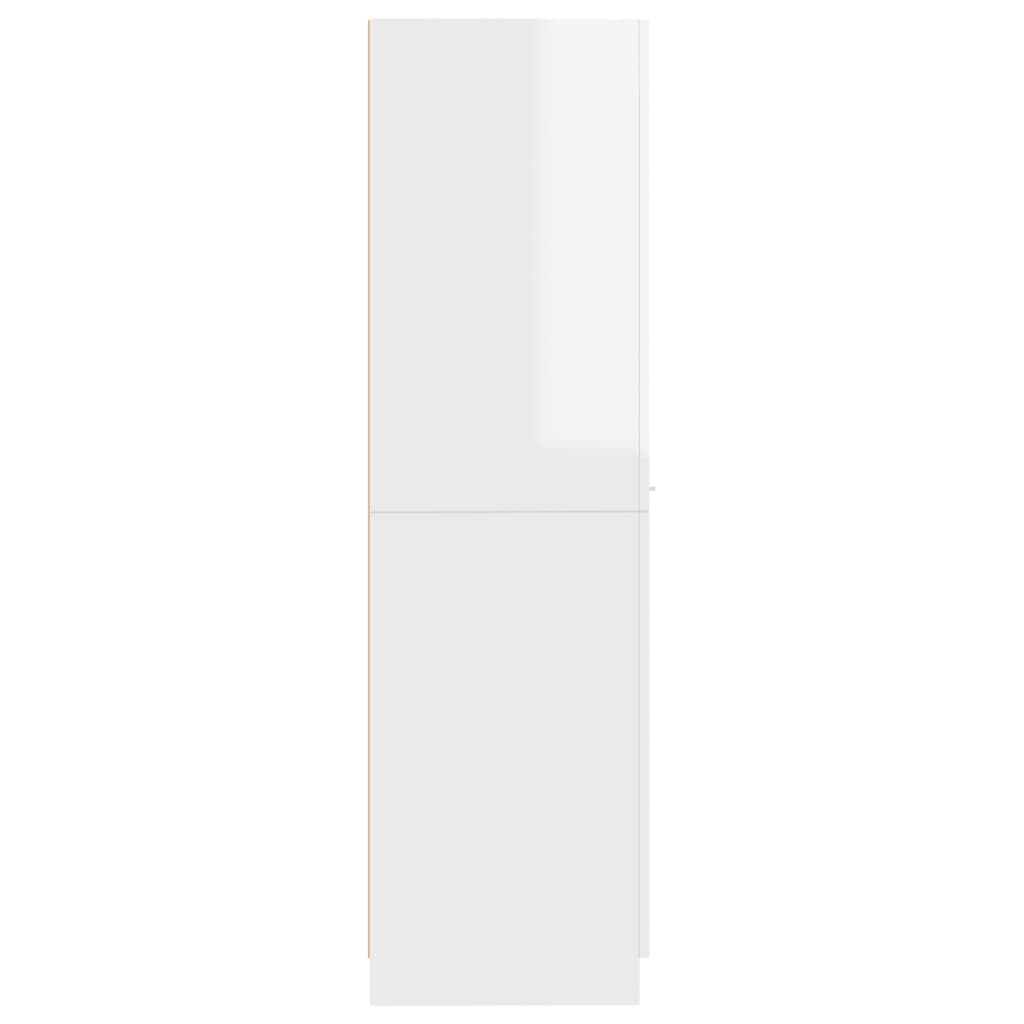 vidaXL atvilktņu skapis, spīdīgi balts, 30x42,5x150 cm, skaidu plāksne