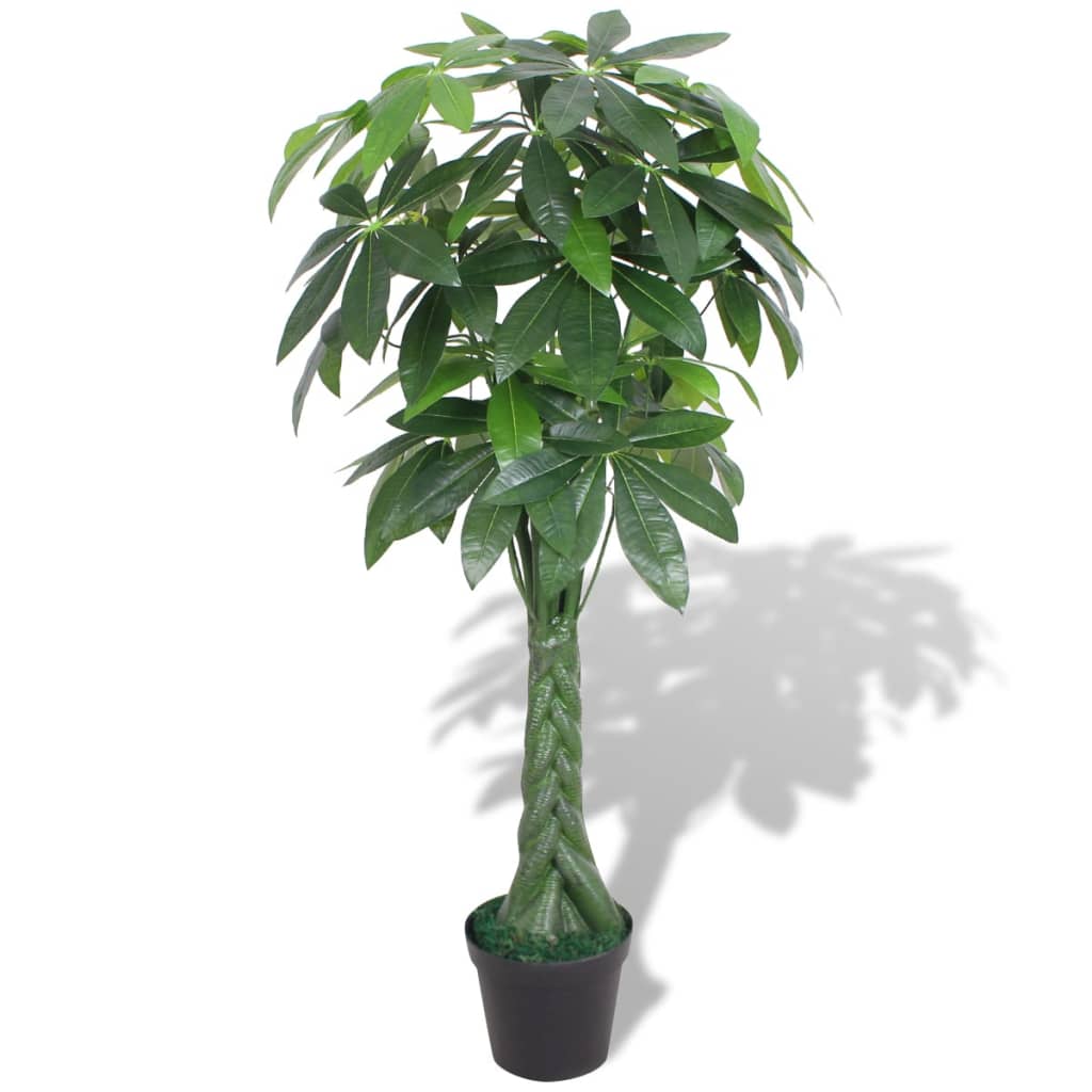 vidaXL mākslīgais augs, naudas koks ar podu, 145 cm, zaļš