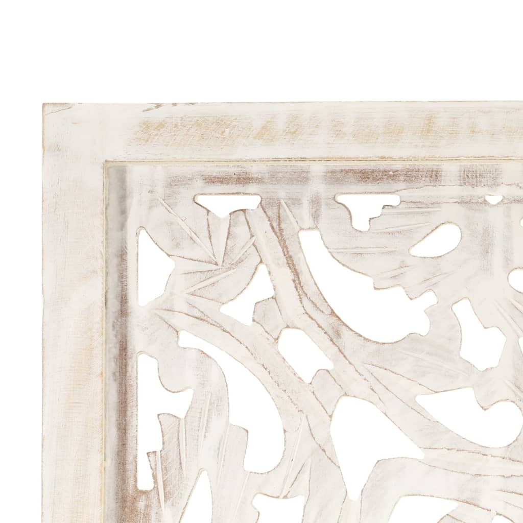 vidaXL 3-paneļu aizslietnis, roku darbs, balts, 120x165 cm, masīvkoks