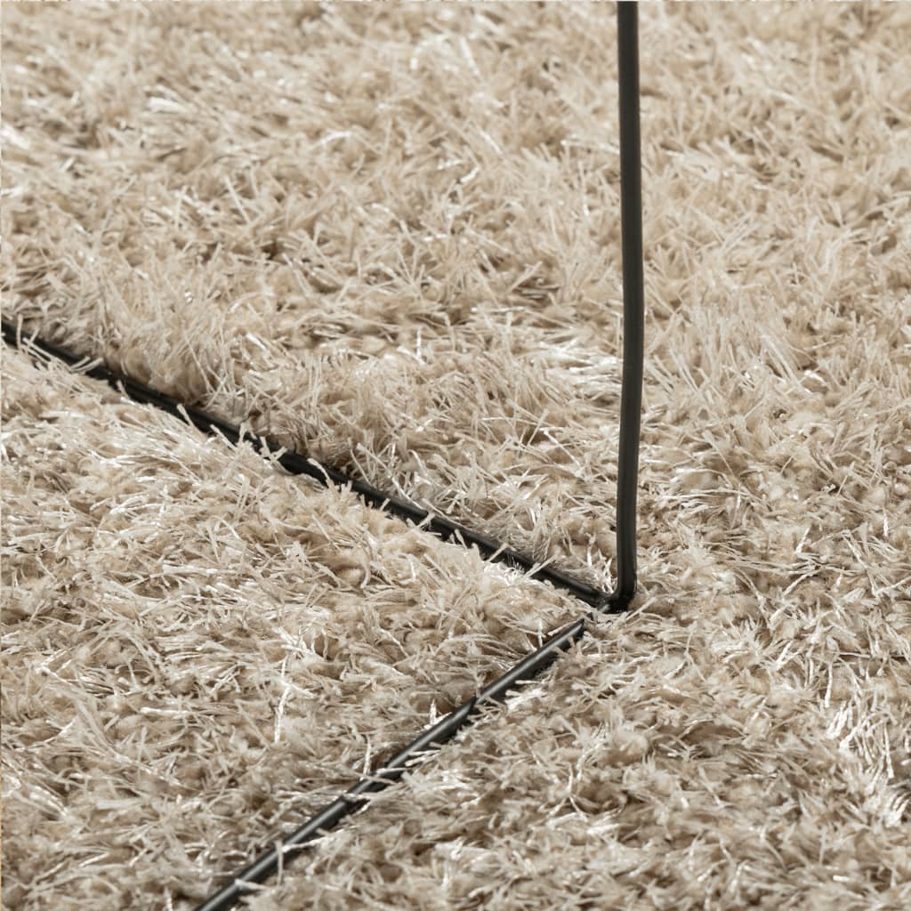 vidaXL paklājs ISTAN, gara spalva, spīdīgi bēšs, 80x150 cm