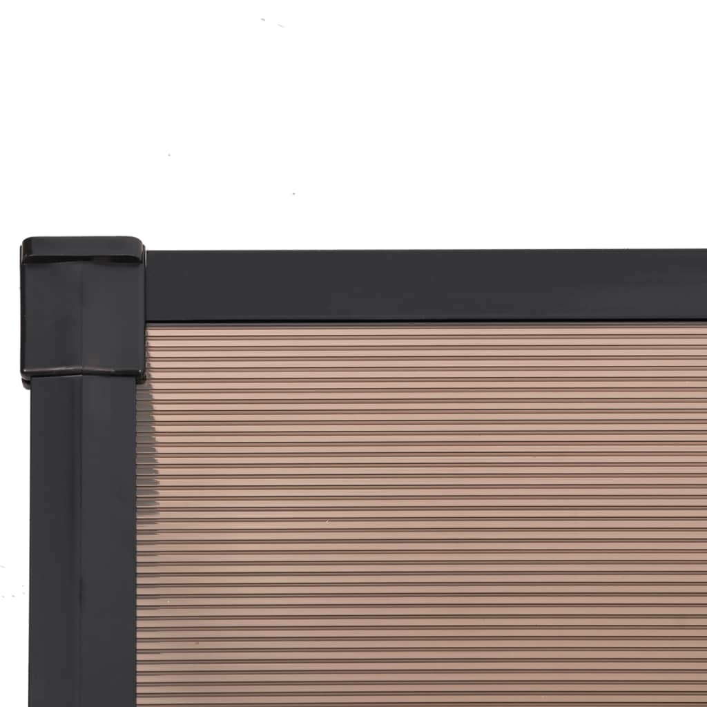 vidaXL durvju nojume, melna, 358,5x90 cm, polikarbonāts