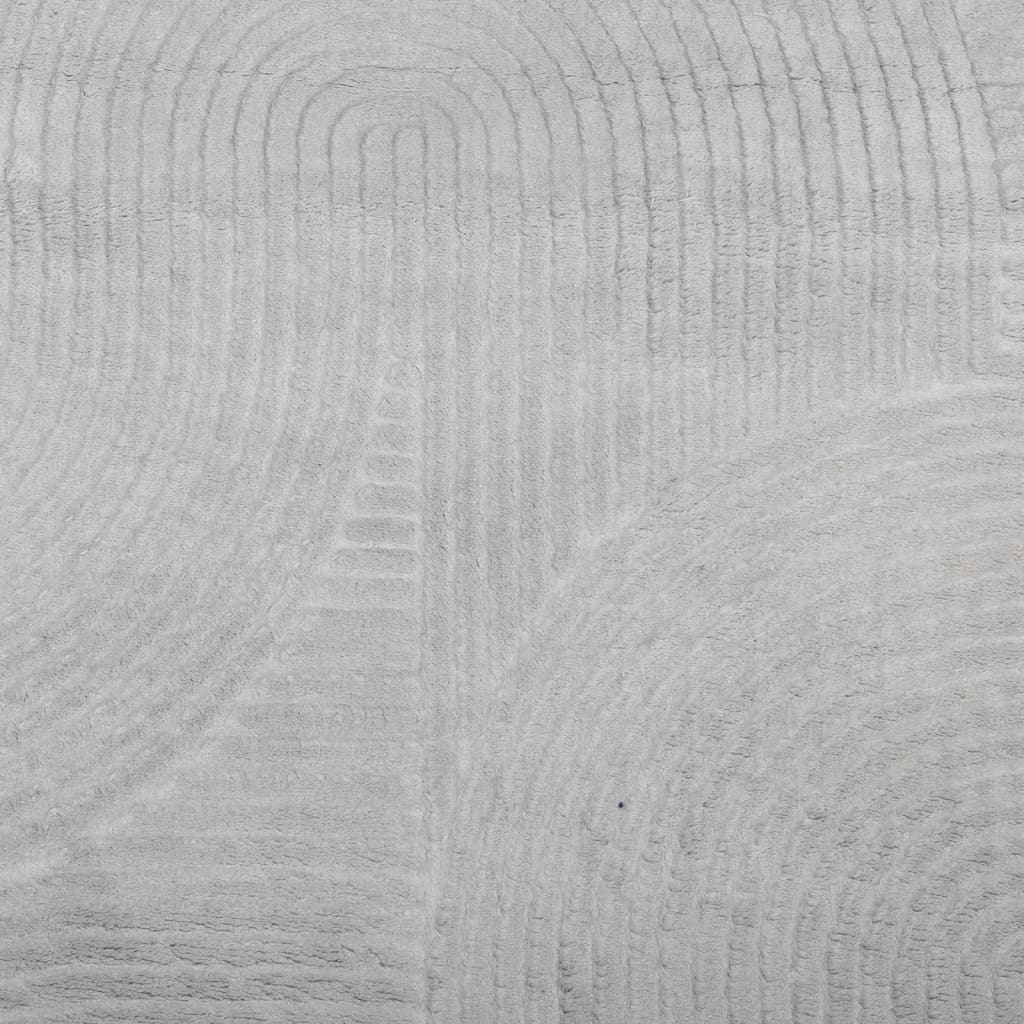 vidaXL paklājs IZA, īsa spalva, skandināvu stils, pelēks, Ø 120 cm