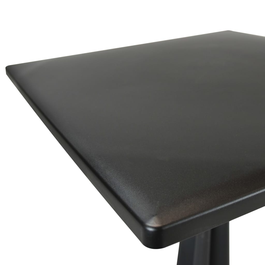 vidaXL dārza galds, antracītpelēks, 70x70x71,7 cm, plastmasa