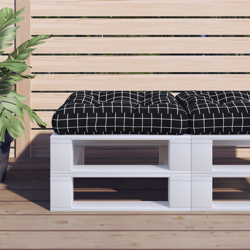 vidaXL palešu dīvāna spilvens, 50x50x12 cm, četrstūru raksts, audums