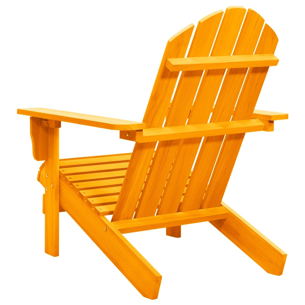 vidaXL dārza krēsls, egles masīvkoks, oranžs