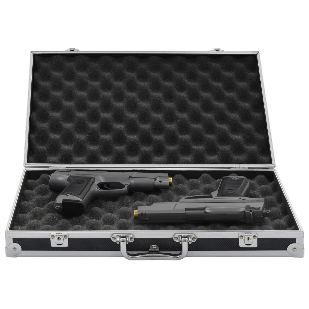 vidaXL ieroču kaste, alumīnijs, ABS, melna