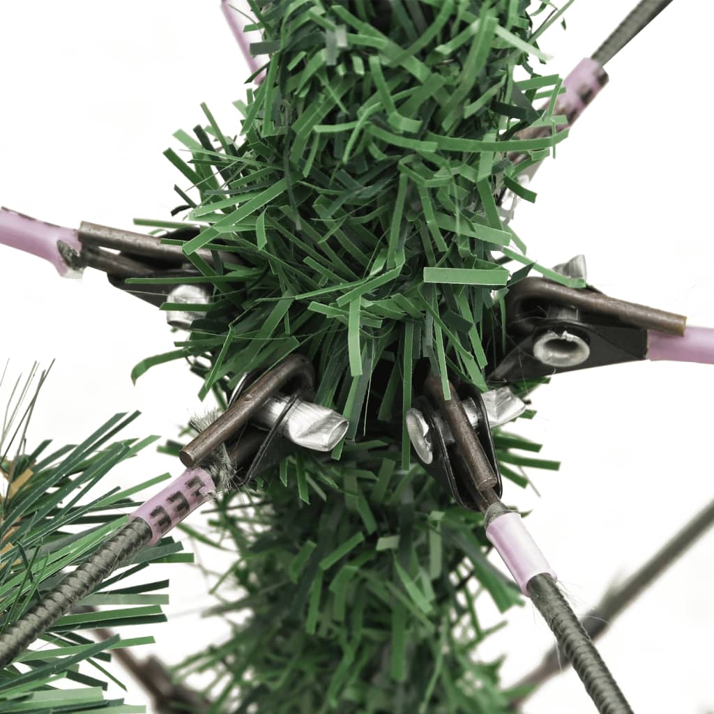 vidaXL mākslīgā Ziemassvētku egle ar čiekuriem un ogām, 180 cm