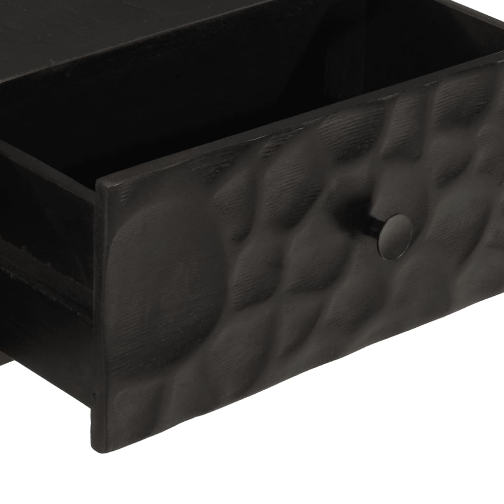 vidaXL konsoles galdiņš, melns, 90x30x76 cm, mango koks, dzelzs