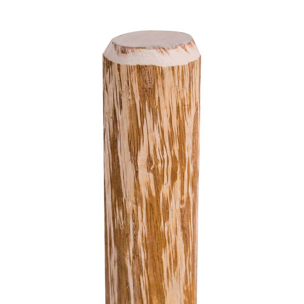 vidaXL nosmailināti žoga stabi, 4 gab., lazdas koks, 120 cm