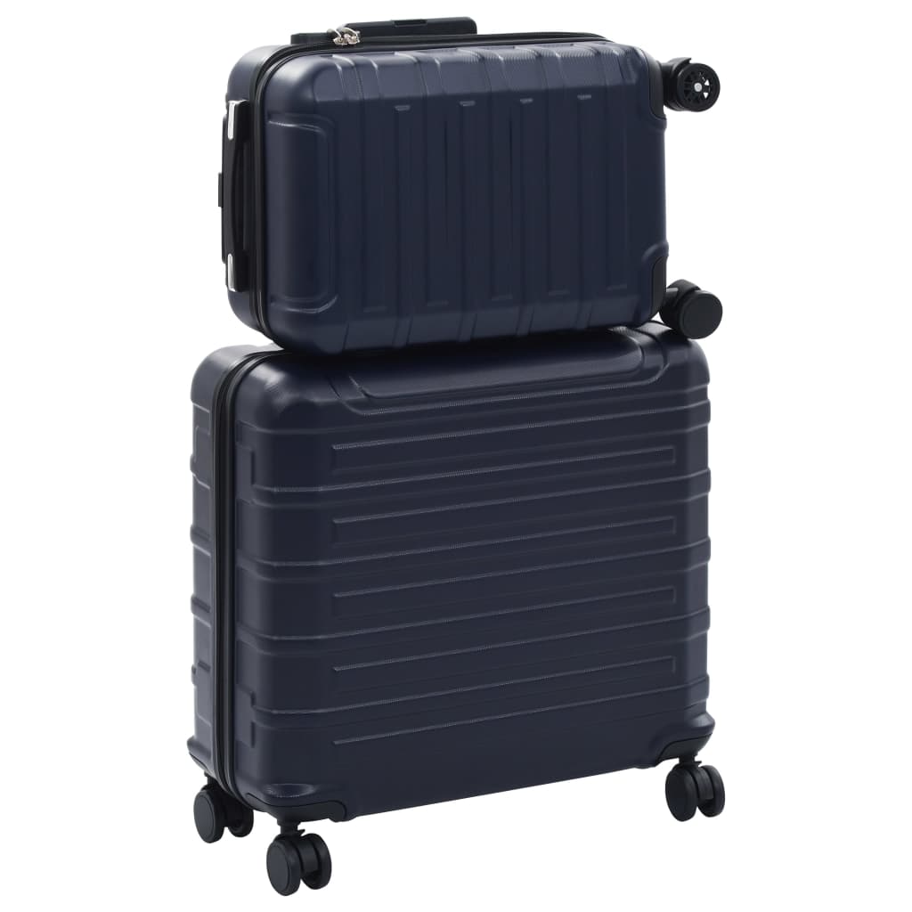 vidaXL cieto koferu komplekts, 2 gab., ABS, zils