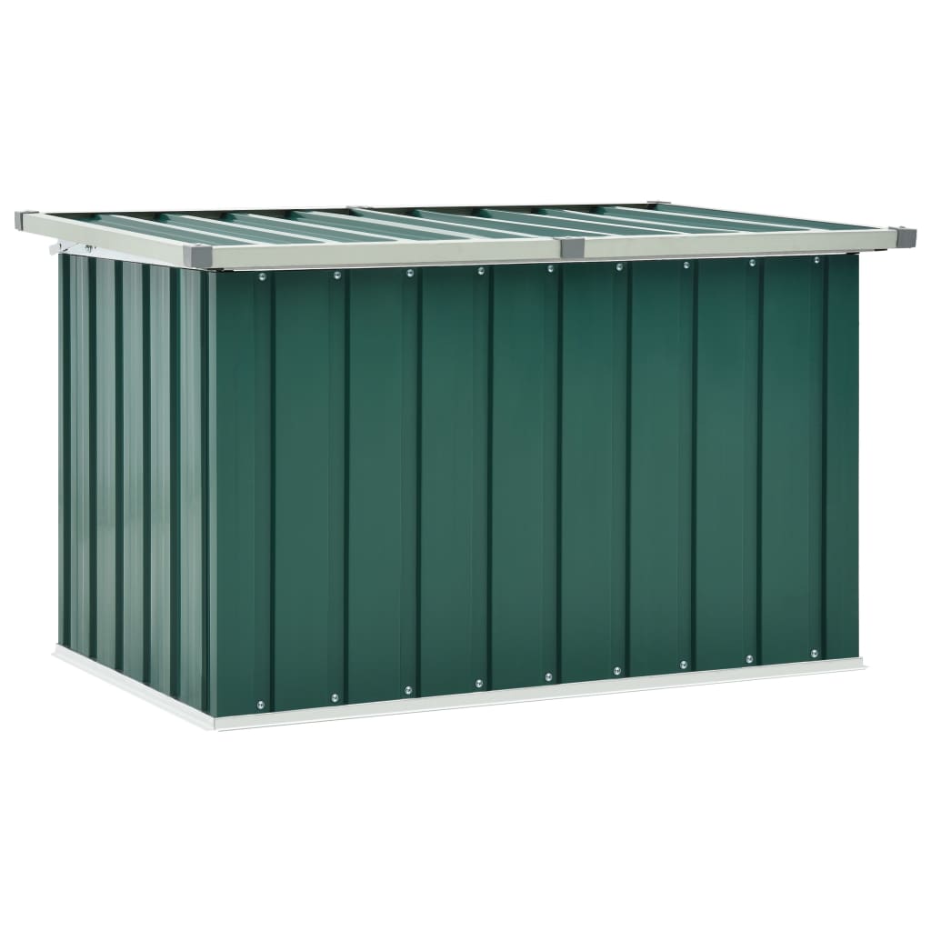 vidaXL dārza uzglabāšanas kaste, zaļa, 109x67x65 cm