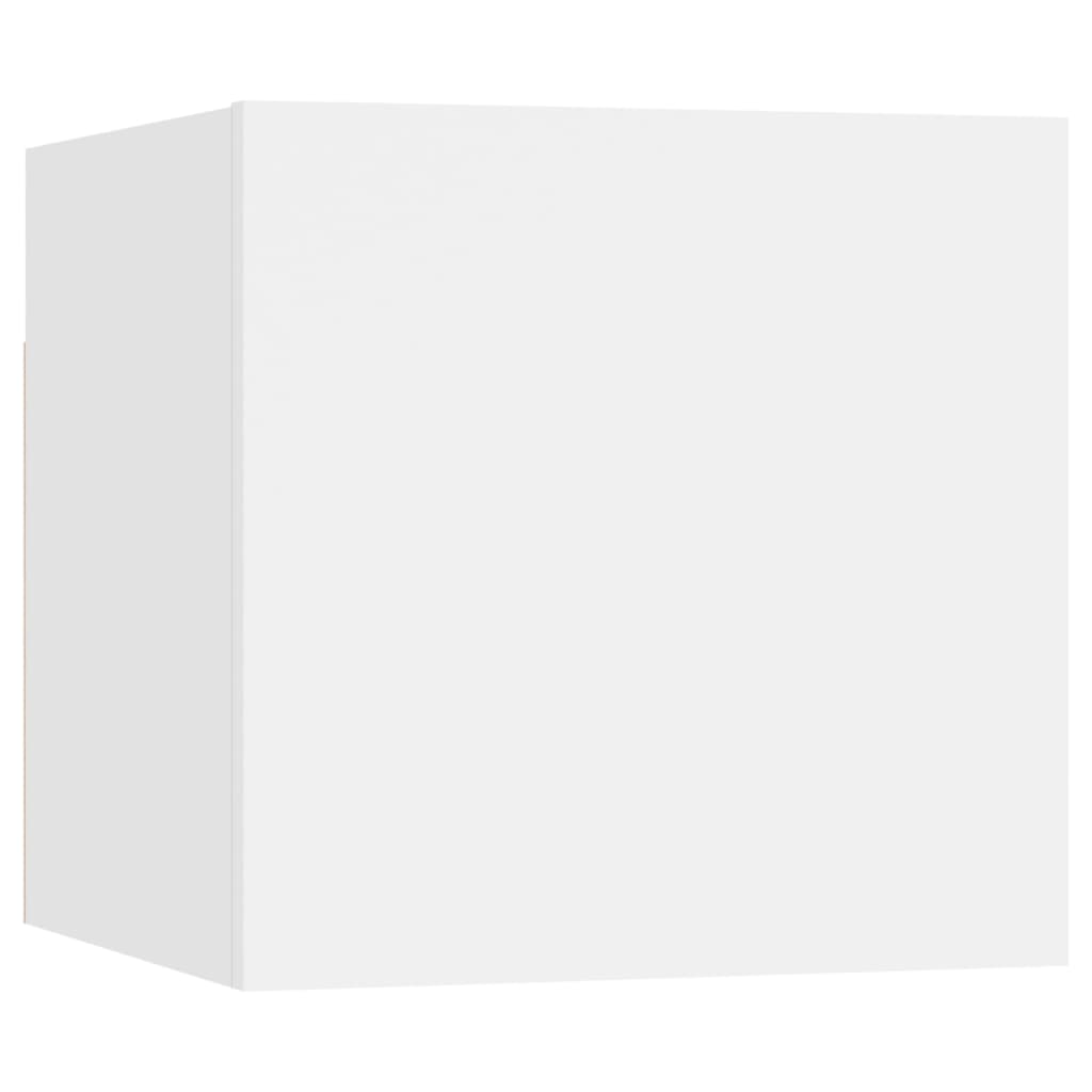 vidaXL 10-daļīgs TV plauktu komplekts, balta skaidu plāksne