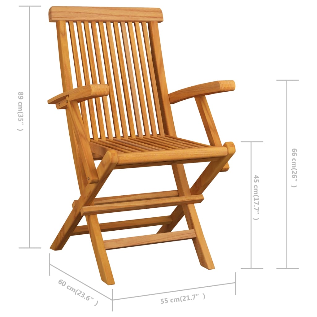 vidaXL dārza krēsli, krēmkrāsas matrači, 2 gab., masīvs tīkkoks