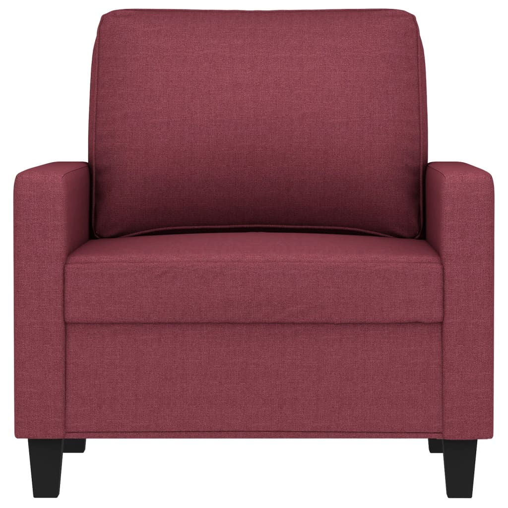 vidaXL atpūtas krēsls, 60 cm, vīnsarkans audums
