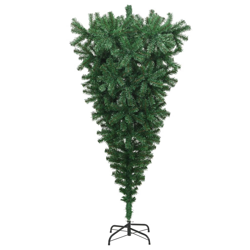 vidaXL mākslīgā Ziemassvētku egle ar statīvu, apgriezta, zaļa, 210 cm