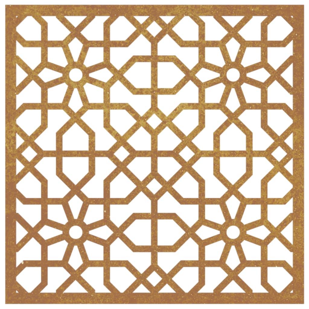 vidaXL dārza sienas rotājums, 55x55 cm, tērauds, rūsas efekts