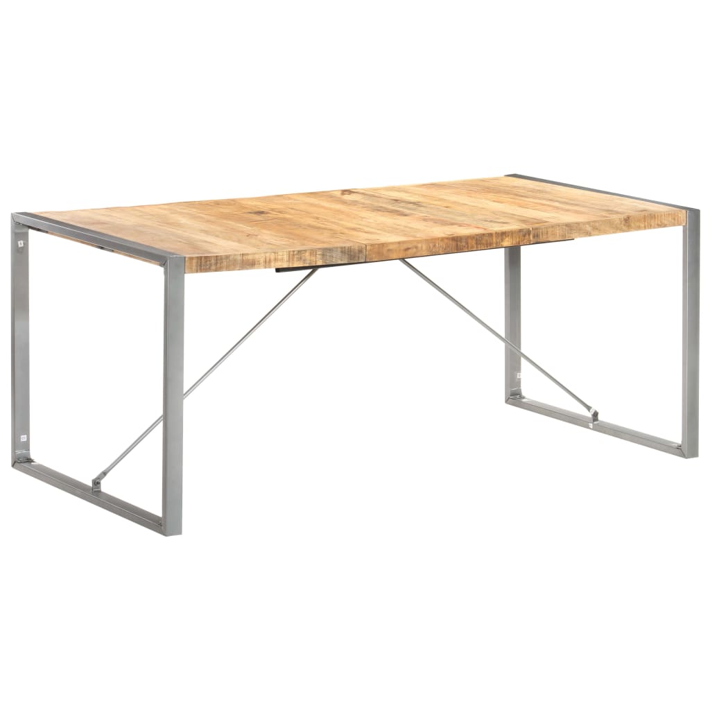 vidaXL virtuves galds, 180x90x75 cm, neapstrādāts mango masīvkoks