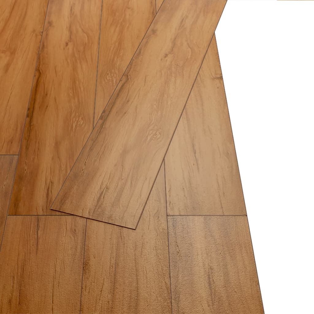 vidaXL grīdas dēļi, pašlīmējoši, 5,02 m², 2 mm, dabīga gobas koka PVC