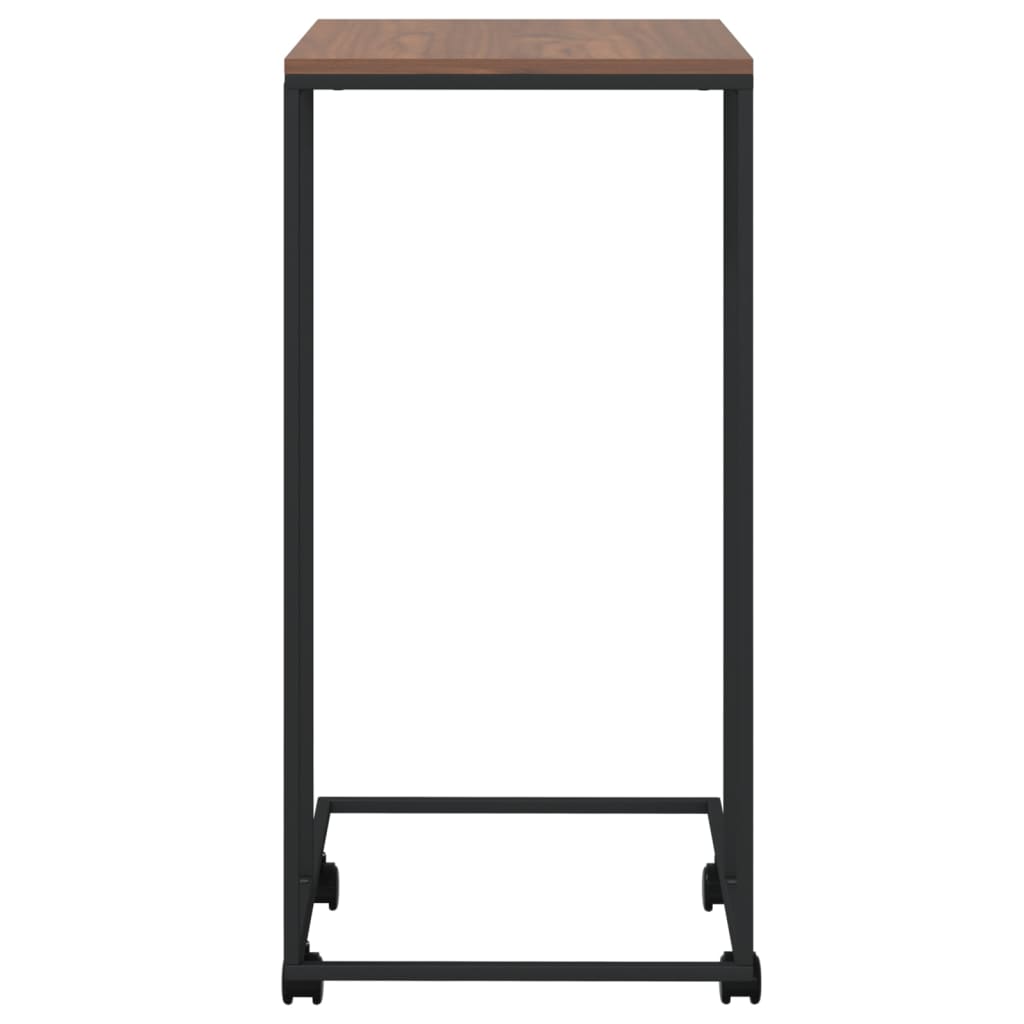 vidaXL galdiņš ar riteņiem, melns, 40x30x63,5 cm, inženierijas koks