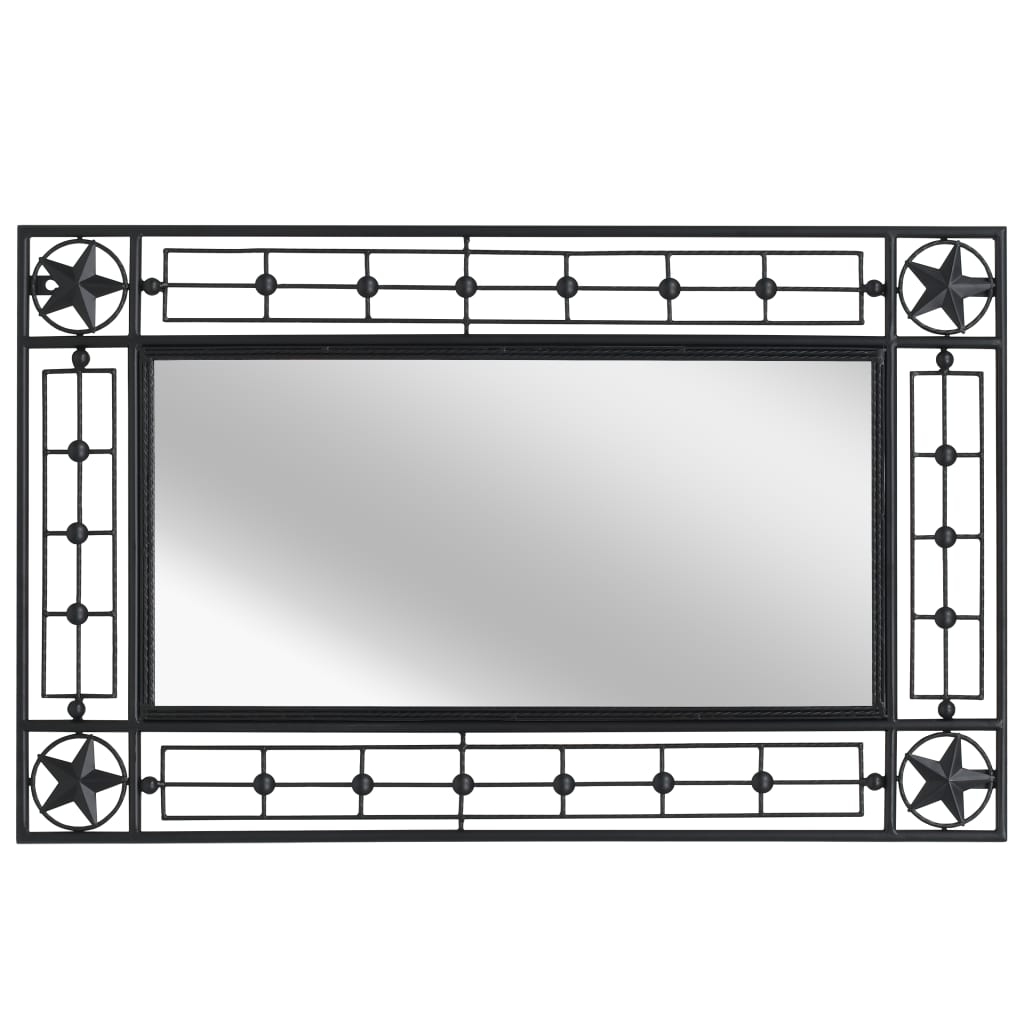 vidaXL sienas spogulis, taisnstūra forma, 50x80 cm, melns