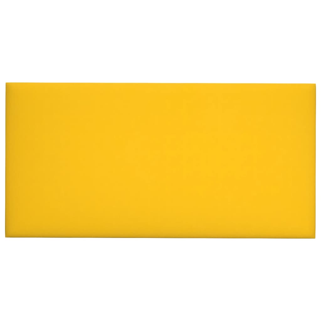 vidaXL sienas paneļi, 12 gab., dzelteni, 60x30 cm, samts, 2,16 m²