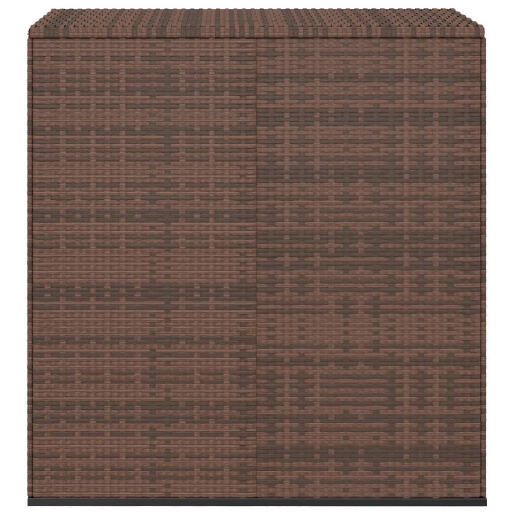 vidaXL dārza spilvenu kaste, 100x49x103,5 cm, brūna PE rotangpalma