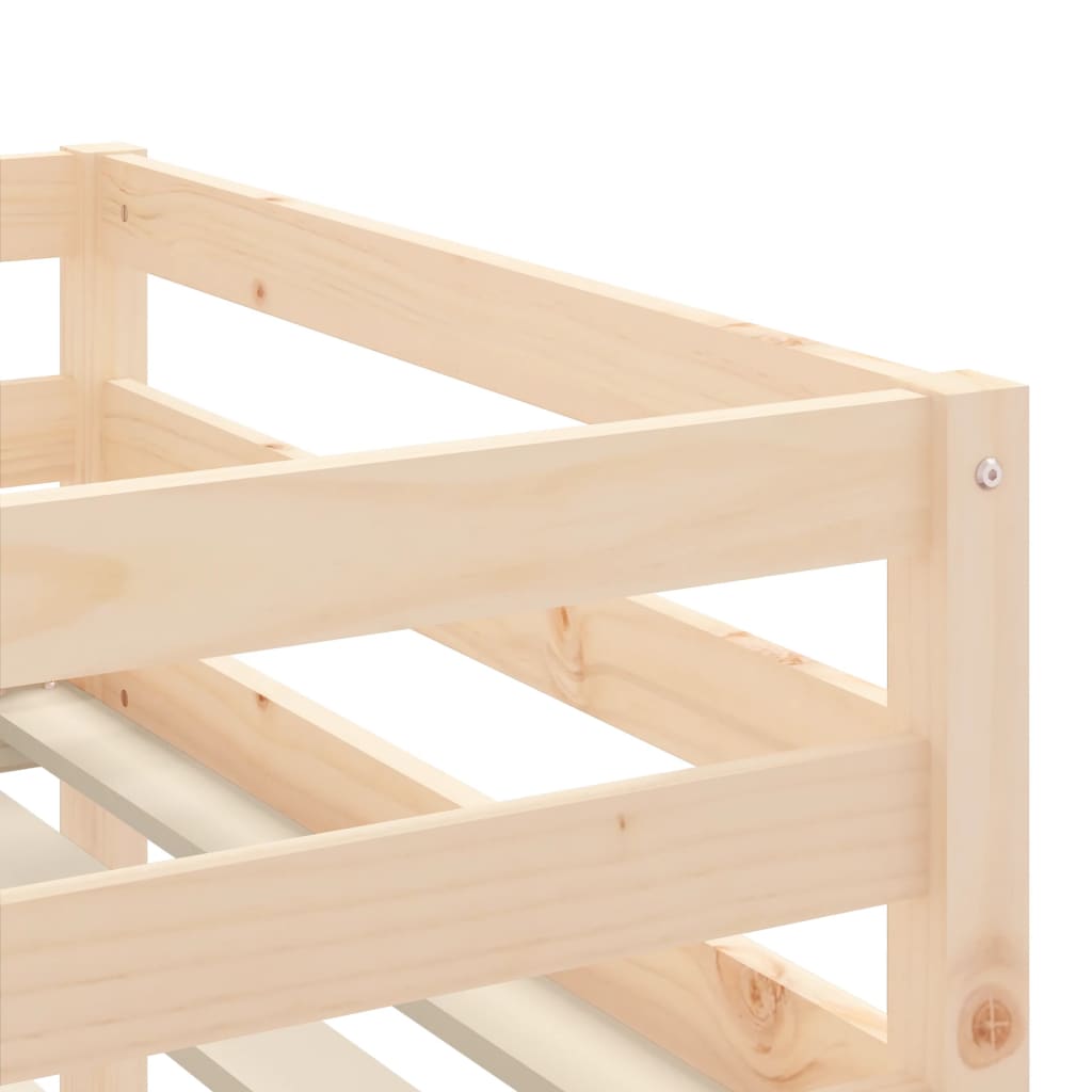vidaXL bērnu gulta ar trepēm, 80x200 cm, priedes masīvkoks
