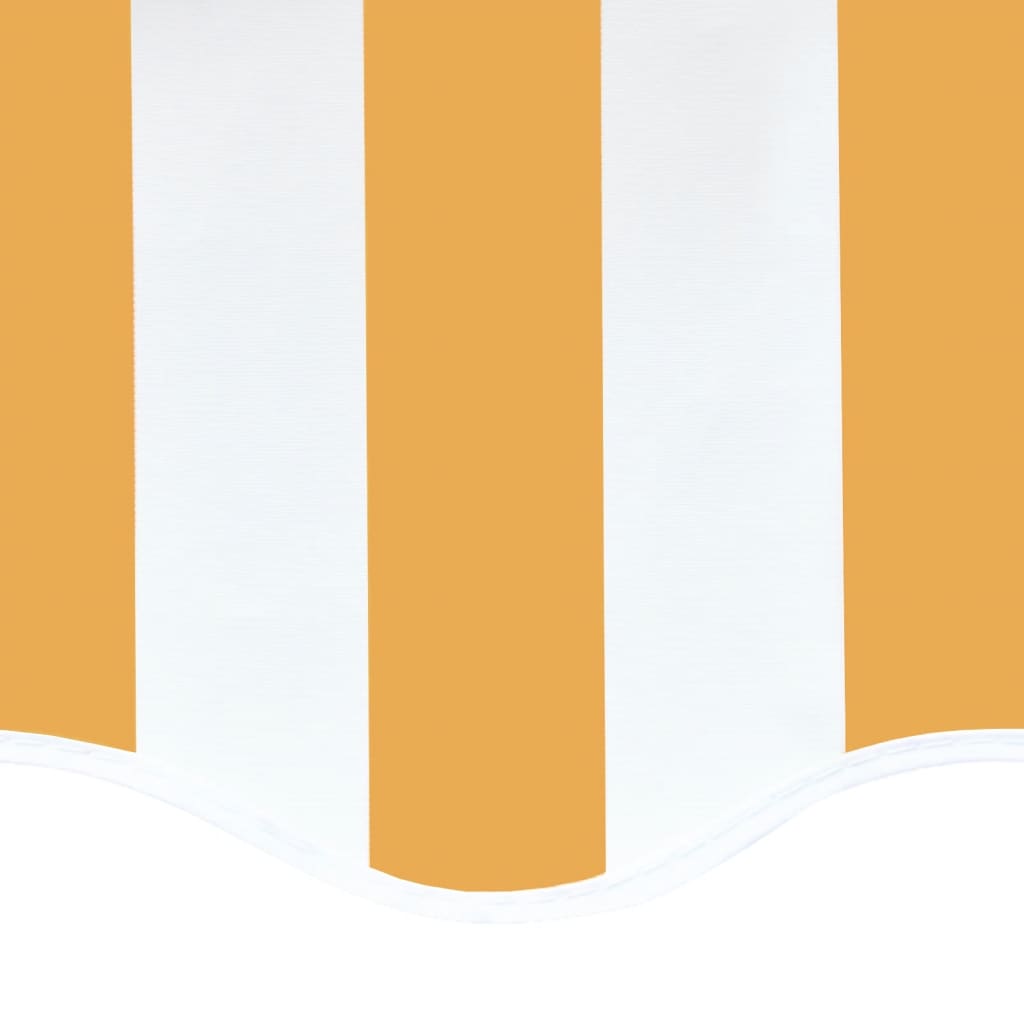 vidaXL nojumes maiņas jumts, dzeltens ar baltu, 4,5x3,5 m