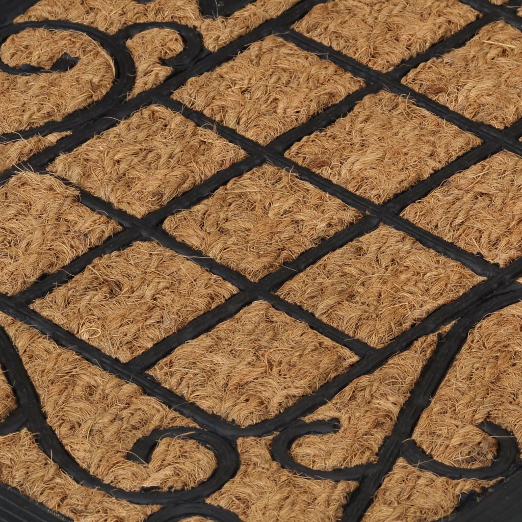 vidaXL durvju paklājs, taisnstūra, 45x75 cm, gumija, kokosa šķiedra
